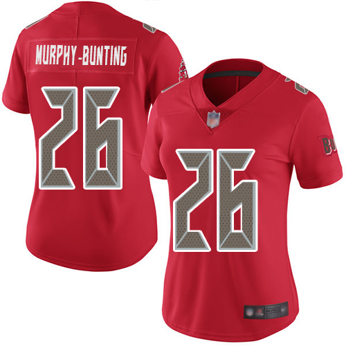 Tampa Bay Buccaneers #26 Sean Murphy-Bunting Red Women's Stitched Limited Rush Jersey Womens