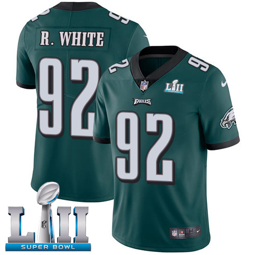 Philadelphia Eagles #92 Reggie White Midnight Green Team Color Super Bowl LII Men's Stitched Vapor Untouchable Limited Jersey Men's