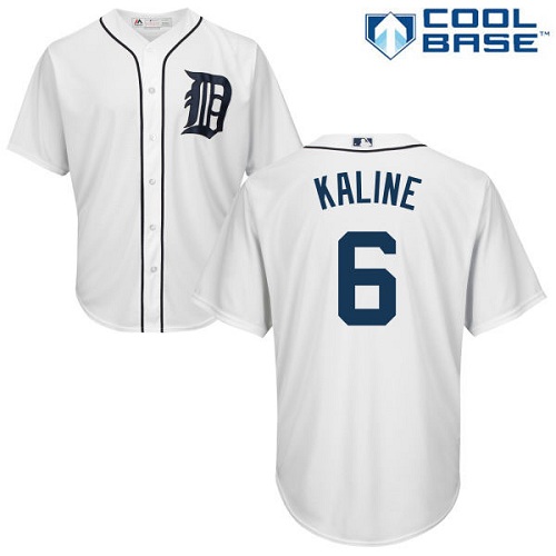 Detroit Tigers #6 Al Kaline White Cool Base Stitched Youth Jersey Youth