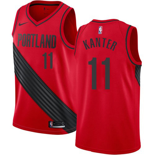 Portland Trail Blazers #11 Enes Kanter Red Statement Edition Swingman Jersey Mens