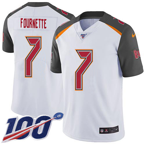 Buccaneers #7 Leonard Fournette White Men's Stitched 100th Season Vapor Untouchable Limited Jersey