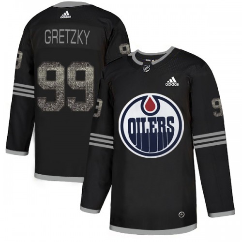 Adidas Edmonton Oilers #99 Wayne Gretzky Black Authentic Classic Stitched Jersey Men's