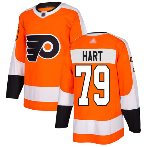 Adidas Philadelphia Flyers #79 Carter Hart Orange Home Authentic Stitched Jersey Men's