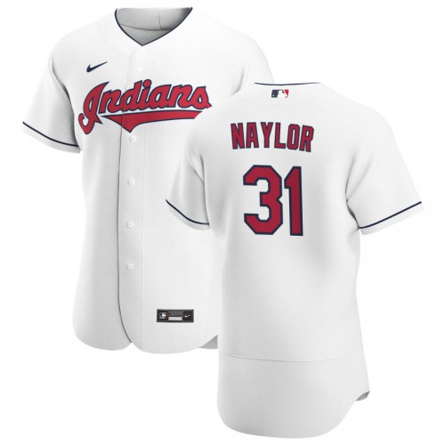 Cleveland Guardians #31 Josh Naylor Men's White Home 2020 Authentic Team Jersey Men's