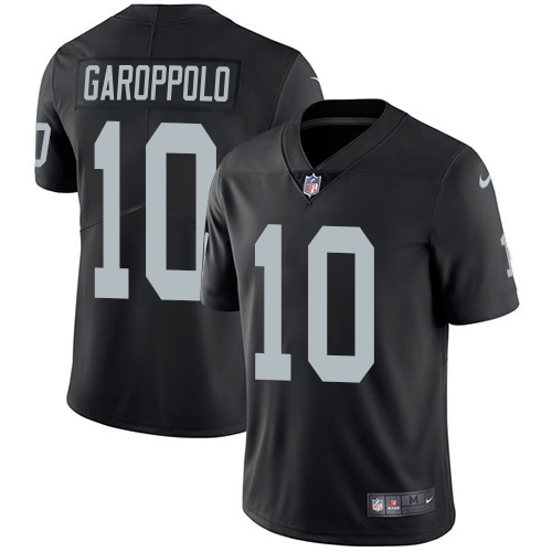 Raiders #10 Jimmy Garoppolo Black Team Color Men's Stitched Vapor Untouchable Limited Jersey