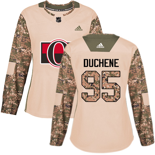 Adidas Ottawa Senators #95 Matt Duchene Camo Authentic 2017 Veterans Day Women's Stitched Jersey Womens