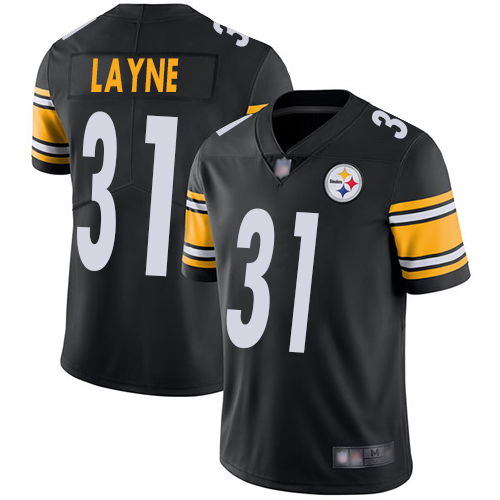 Pittsburgh Steelers #31 Justin Layne Black Team Color Men's Stitched Vapor Untouchable Limited Jersey Men's