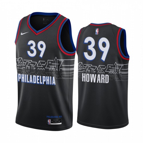 Philadelphia 76ers #39 Dwight Howard Black Swingman 2020-21 City Edition Jersey Mens