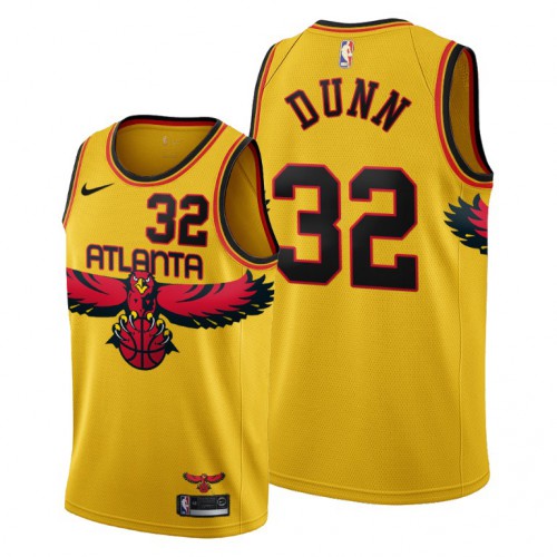 Atlanta Atlanta Hawks #32 Kris Dunn Mens 2021-22 City Edition Gold Jersey Mens