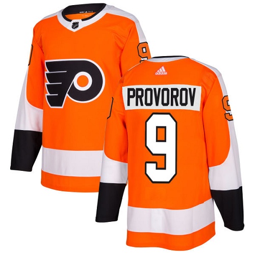 Adidas Philadelphia Flyers #9 Ivan Provorov Orange Home Authentic Stitched Jersey Men's