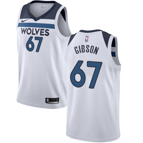 Minnesota Timberwolves #67 Taj Gibson White Youth Swingman Association Edition Jersey Youth