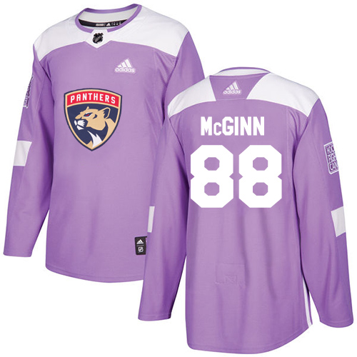 Adidas Florida Panthers #88 Jamie McGinn Purple Authentic Fights Cancer Stitched Jersey Men's