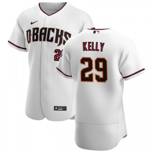 Arizona Arizona Diamondbacks #29 Merrill Kelly Men's White Crimson Authentic Home Team Jersey Men's