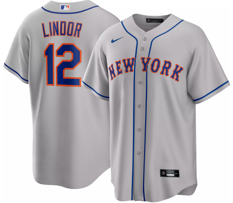 Men's Youth Women's New York Mets #12 Francisco Lindor Grey Jersey