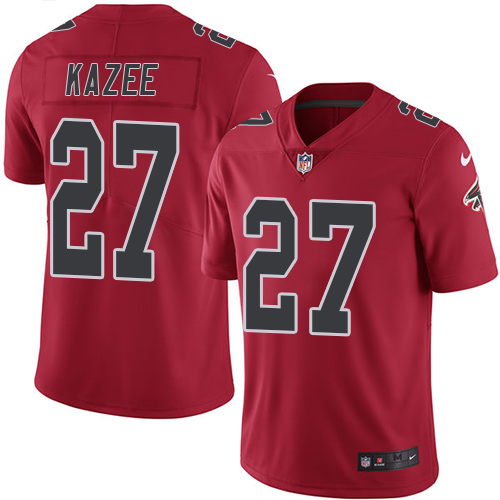 Atlanta Falcons #27 Damontae Kazee Red Men's Stitched Limited Rush Jersey Men's