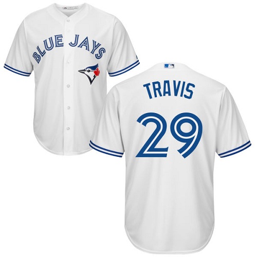 Toronto Blue Jays #29 Devon Travis White Cool Base Stitched Youth Jersey Youth