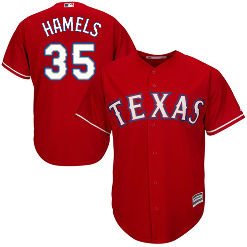 Texas Rangers #35 Cole Hamels Red Cool Base Stitched Youth Jersey Youth