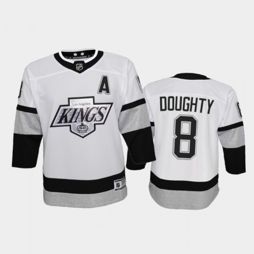 Adidas Los Angeles Kings #8 Drew Doughty Youth 2021-22 Alternate Game Jersey - White Youth