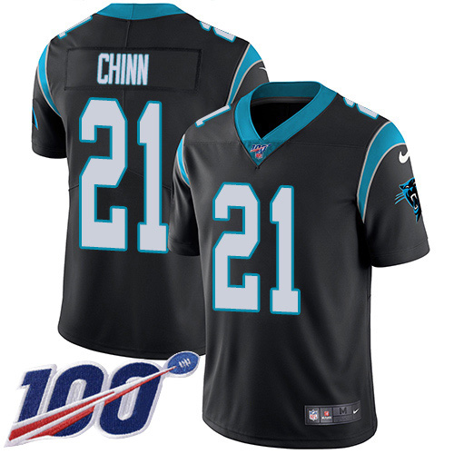Panthers #21 Jeremy Chinn Black Team Color Men's Stitched 100th Season Vapor Untouchable Limited Jersey
