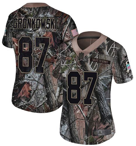Buccaneers #87 Rob Gronkowski Camo Women's Stitched Limited Rush Realtree Jersey