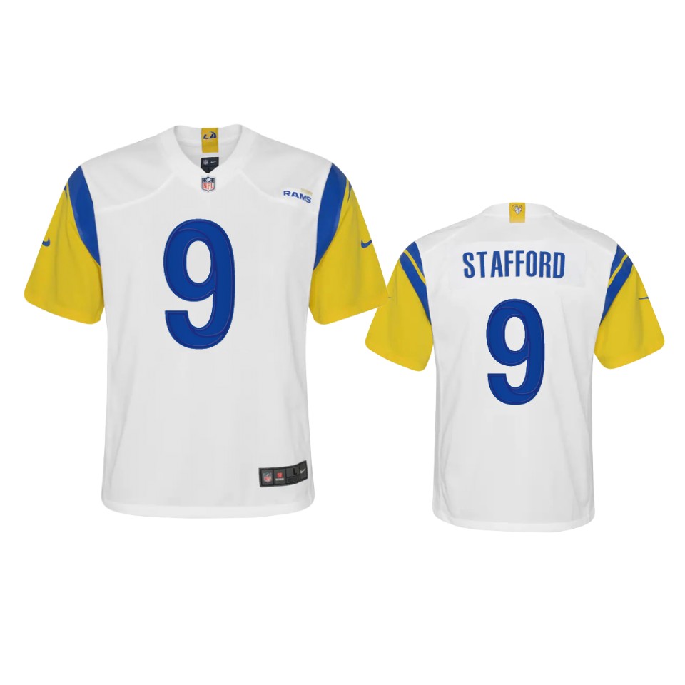 Los Angeles Rams #9 Matthew Stafford Youth Alternate Game Jersey - White