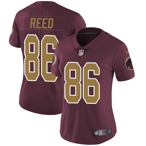 Washington Commanders #86 Jordan Reed Burgundy Red Alternate Women's Stitched Vapor Untouchable Limited Jersey Womens