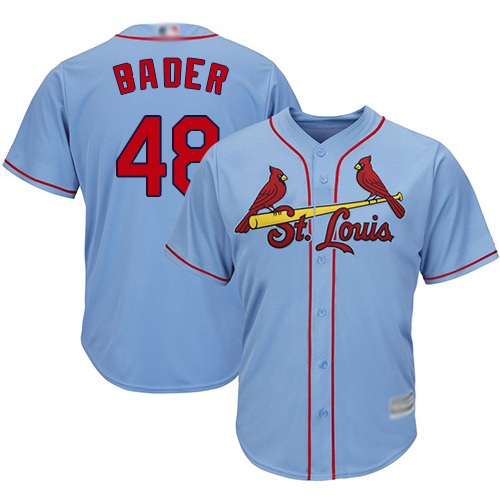 St.Louis Cardinals #48 Harrison Bader Light Blue New Cool Base Stitched Jersey Men's