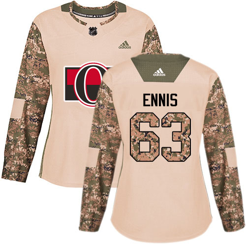 Adidas Ottawa Senators #63 Tyler Ennis Camo Authentic 2017 Veterans Day Women's Stitched Jersey Womens