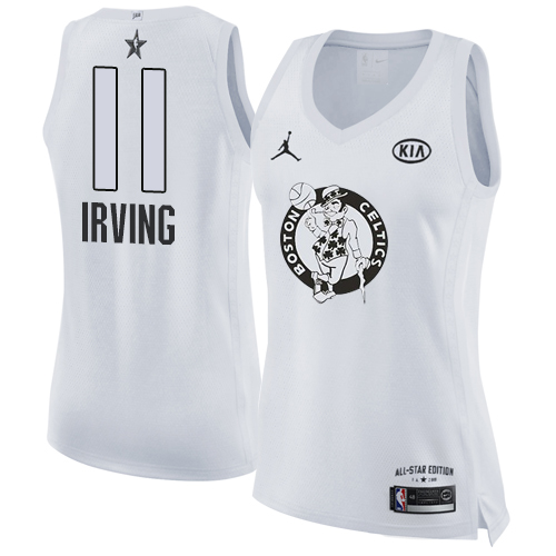 Boston Celtics #11 Kyrie Irving White Womens Jordan Swingman 2018 All-Star Game Jersey Womens