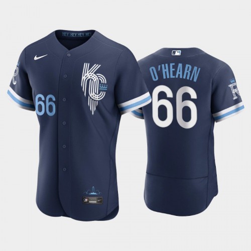Kansas City Kansas City Royals #66 Ryan O'Hearn Men's Authentic 2022 City Connect Navy Jersey Men's