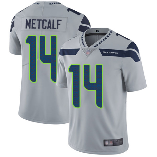 Seahawks #14 D.K. Metcalf Grey Alternate Youth Stitched Vapor Untouchable Limited Jersey