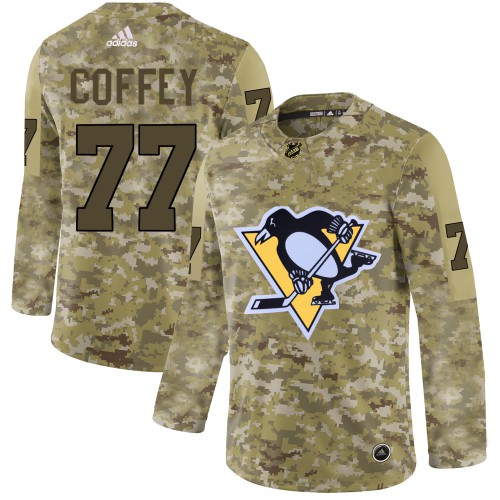 Adidas Pittsburgh Penguins #77 Paul Coffey Camo Authentic Stitched Jersey Men's