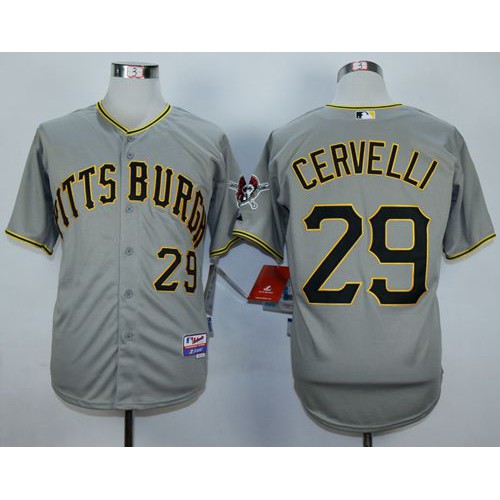 Pittsburgh Pirates #29 Francisco Cervelli Grey Cool Base Stitched Jersey Men's