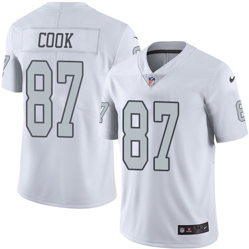 Las Vegas Raiders #87 Jared Cook White Men's Stitched Limited Rush Jersey Men's