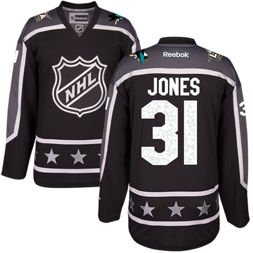 San Jose Sharks #31 Martin Jones Black 2017 All-Star Pacific Division Women's Stitched Jersey Womens