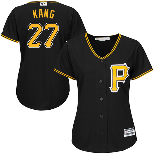 Pittsburgh Pirates #27 Jung-ho Kang Black Alternate Women's Stitched Jersey Womens