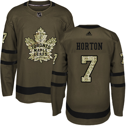 Adidas Maple Toronto Maple Leafs #7 Tim Horton Green Salute to Service Stitched Jersey Men's