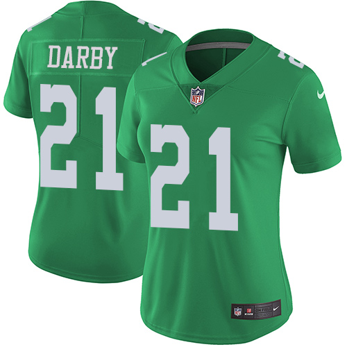 Philadelphia Eagles #21 Ronald Darby Green Women's Stitched Limited Rush Jersey Womens