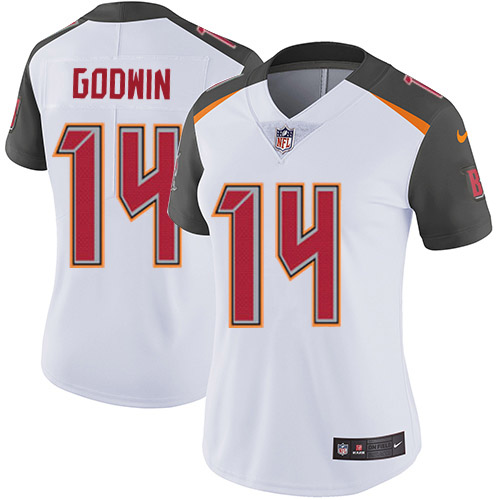 Buccaneers #14 Chris Godwin White Women's Stitched Vapor Untouchable Limited Jersey