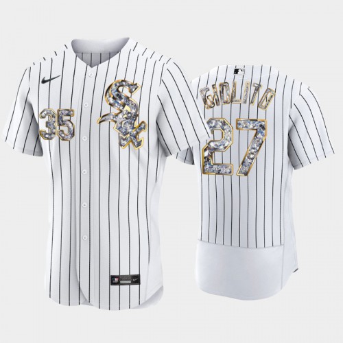 Chicago Chicago White Sox #27 Lucas Giolito Men's Diamond Edition Jersey - White Men's