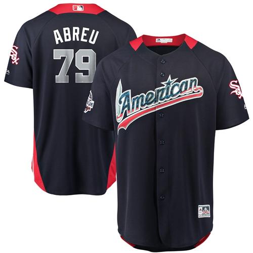 Chicago White Sox #79 Jose Abreu Navy Blue 2018 All-Star American League Stitched Jersey Men's