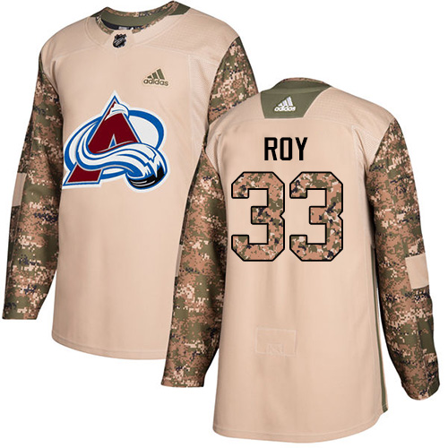 Adidas Colorado Avalanche #33 Patrick Roy Camo Authentic 2017 Veterans Day Stitched Youth Jersey Youth