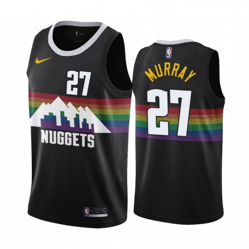 Denver Nuggets #27 Jamal Murray Mens 2019-20 Black City Edition Jersey Mens