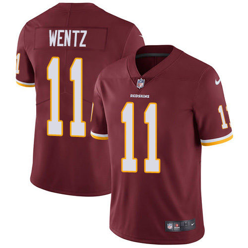 Washington Commanders #11 Carson Wentz Burgundy Red Team Color Men's Stitched Vapor Untouchable Limited Jersey Men's