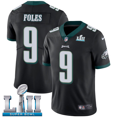 Philadelphia Eagles #9 Nick Foles Black Alternate Super Bowl LII Men's Stitched Vapor Untouchable Limited Jersey Men's