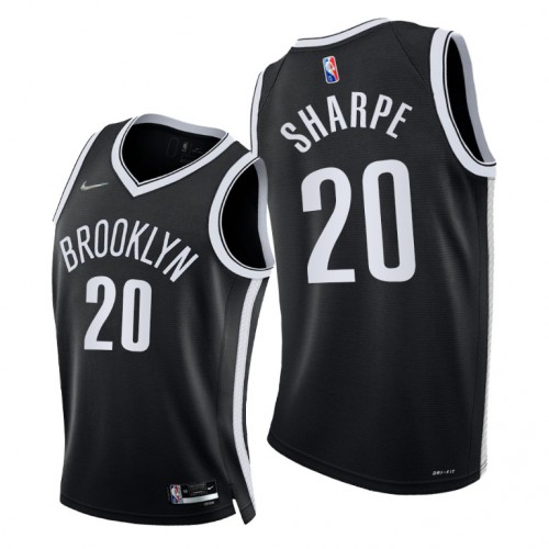 Brooklyn Nets #20 Dayron Sharpe Youth 2021-22 75th Diamond Anniversary Jersey Black Youth