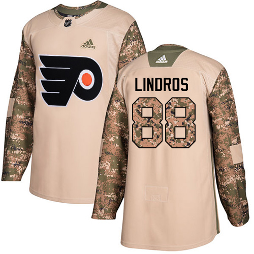 Adidas Philadelphia Flyers #88 Eric Lindros Camo Authentic 2017 Veterans Day Stitched Jersey Men's