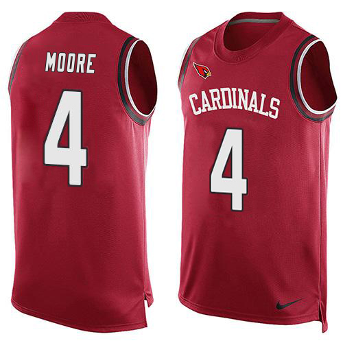 Cardinals #4 Rondale Moore Red Team Color Men's Stitched Limited Tank Top Jersey