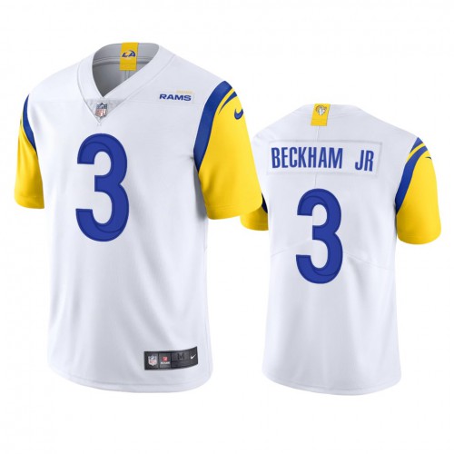 Los Angeles Los Angeles Rams #3 Odell Beckham Jr. Men's Alternate Vapor Limited Jersey - White Men's