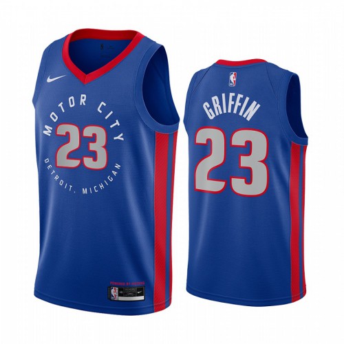 Detroit Pistons #23 Blake Griffin Blue Swingman 2020-21 City Edition Jersey Mens